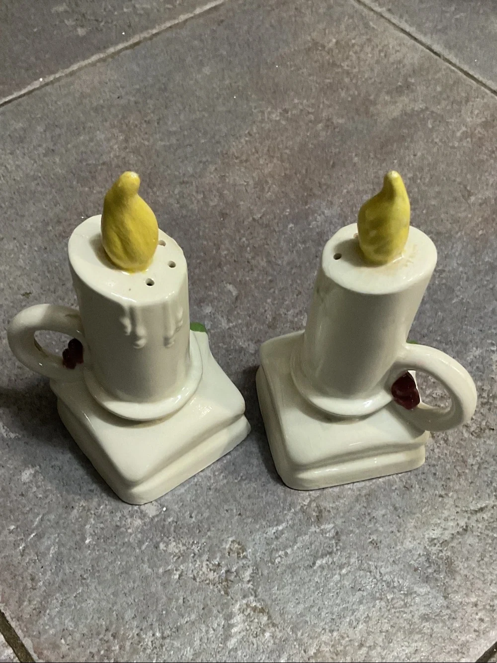 Vintage handmade salt and pepper